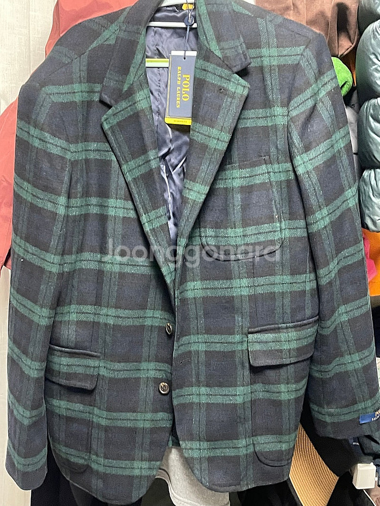 폴로 랄프로렌 블랙와치 타탄체크 자켓42r 스포츠코츠 ...--0