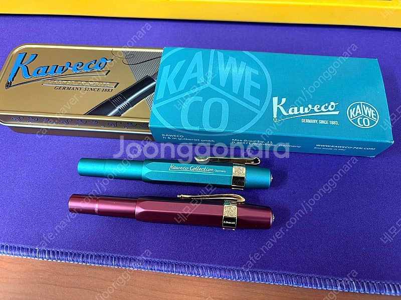 카웨코 컬렉션 만년필 이구아나 블루/루비 M닙 판매--0