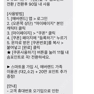 에버랜드 솜 포인트 2만점