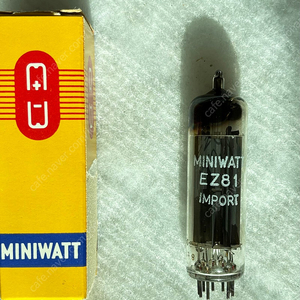 Mullard/Philips 멀라드 EZ81(6CA4) 사각/블랙 NOS NIB 1개 판매.