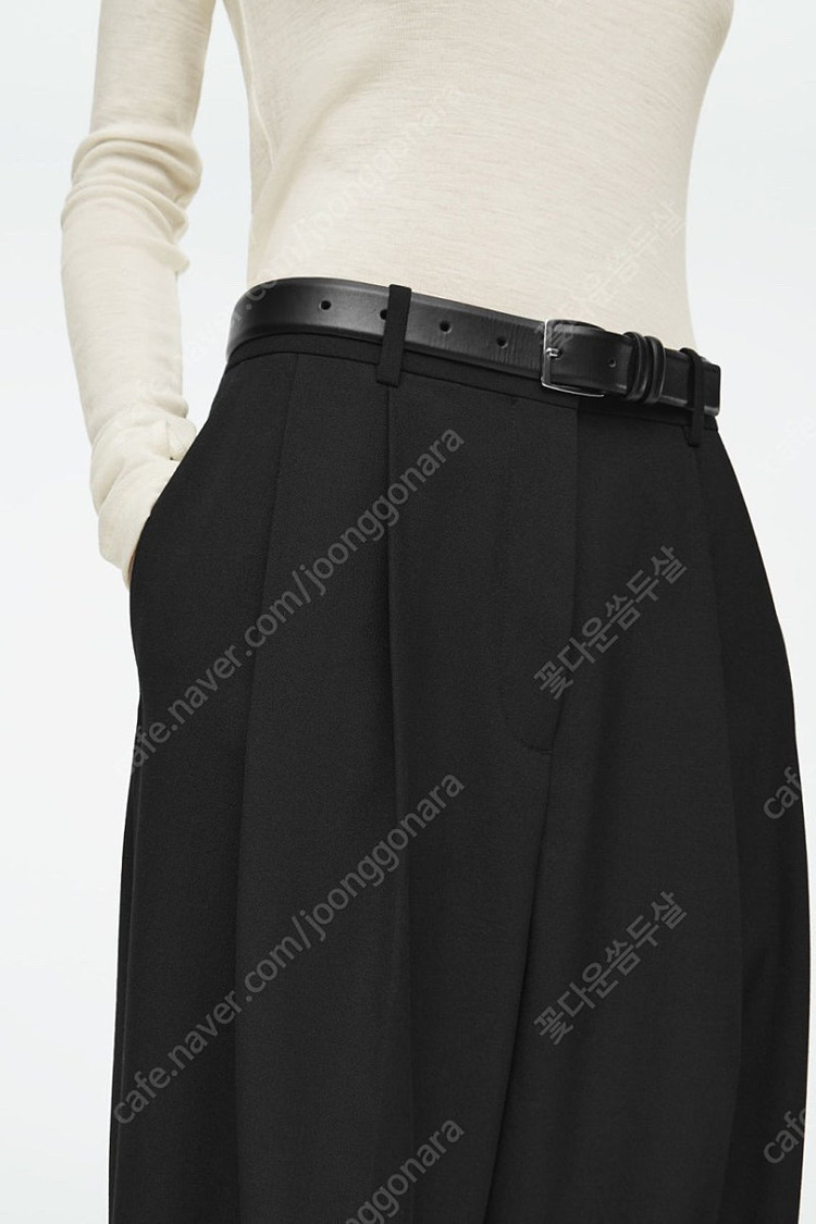 (새상품) 코스 와이드 레그 테일러드 울 트라우저 32 (55)--1