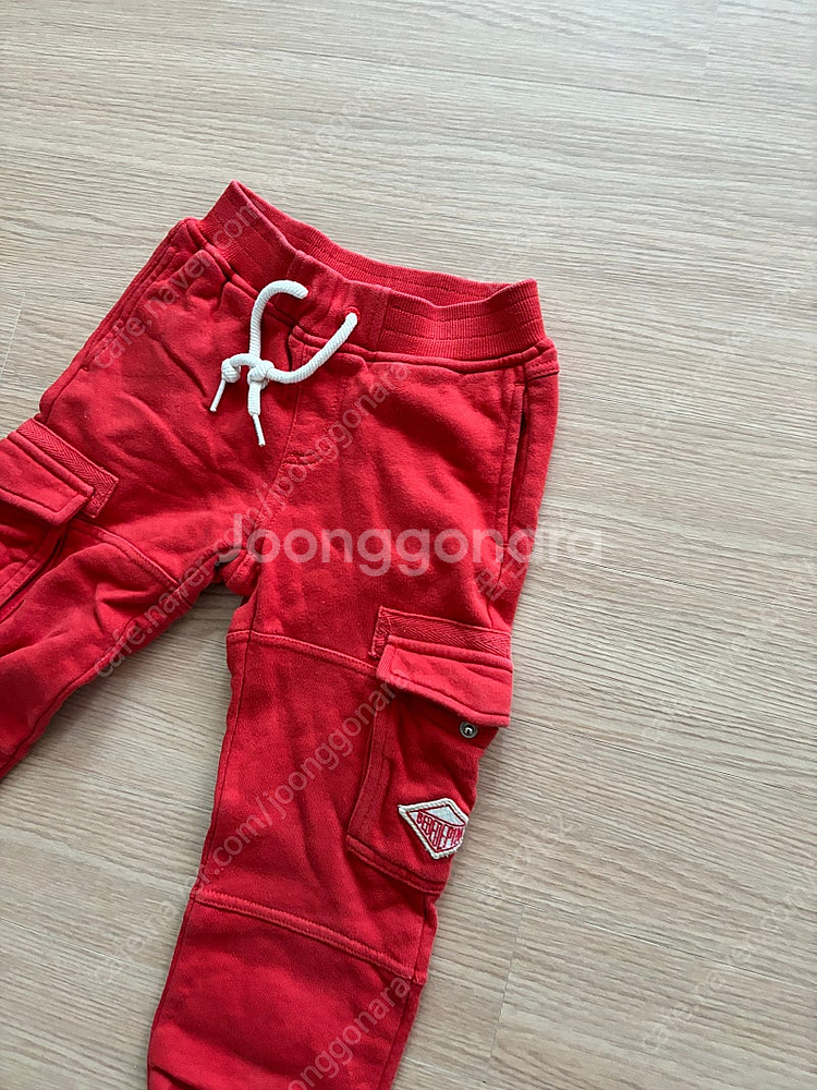 베베드피노 빨간 바지 트레이닝 건빵 조거 팬츠 110--1