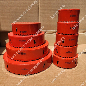 고강도 바이메탈 홀쏘65mm,70mm,75mm,80mm,90mm,100mm,130mm,155mm,180mm/공구 /철물