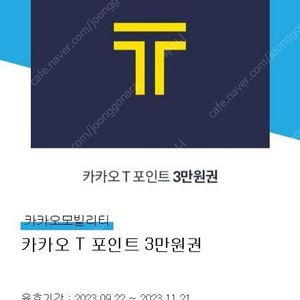 카카오T 포인트 3만원권 판매 (카카오 택시 쿠폰 / 포인트 / 기프트카드 / 카카오티)