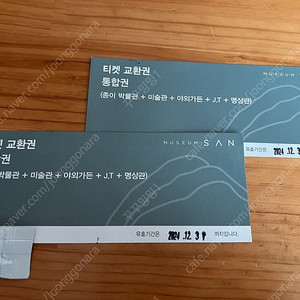 뮤지엄산 통합권2장 / 6만원