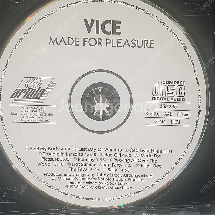 희귀 하드락 메탈 AOR CD 음반 앨범: Vice –...--3