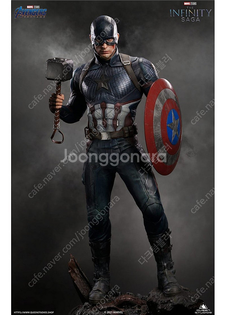 퀸스튜디오 1/2사이즈 엔드게임 캡틴 아메리카 판매합니다.--0