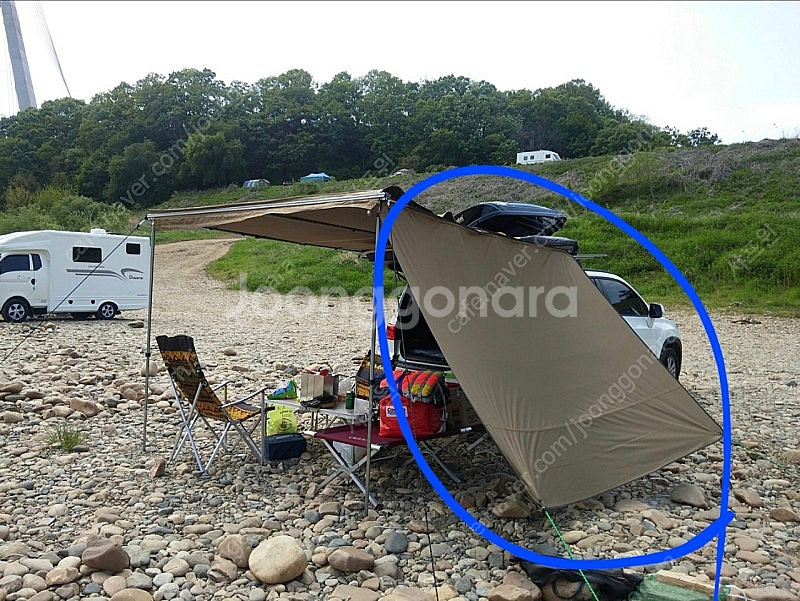 코코넛 캠핑 어닝 (2.5*2.5) +사이드월 2장 팝...--3