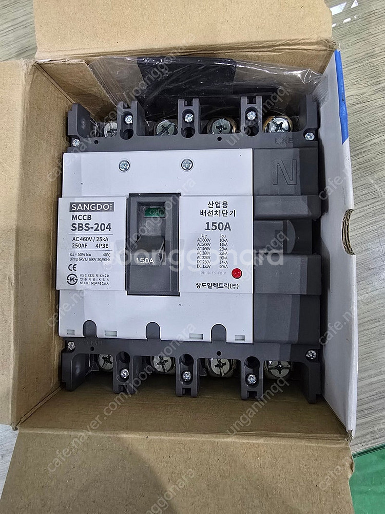 상도 산업용배선차단기 SBS-204 4P 150A 25...--0