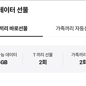 SK 2기가 데이터 2500 판매해요