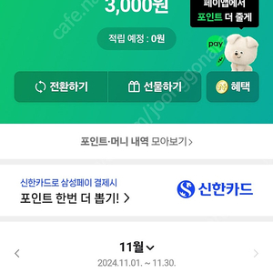 네이버페이 포인트3000원