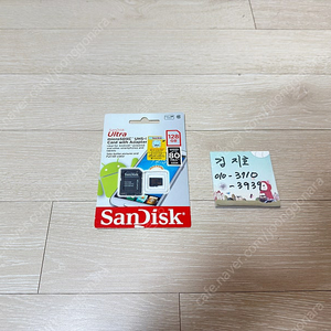 SanDisk Ultra Micro SDXC UHS-1 마이크로SD카드 128GB 새제품 팝니다.