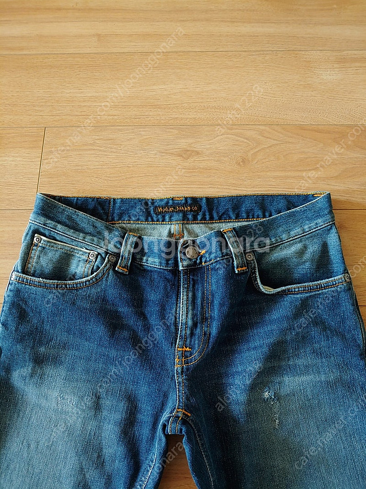 누디진. long John 롱존 이안레플리카 셀비지데님--6