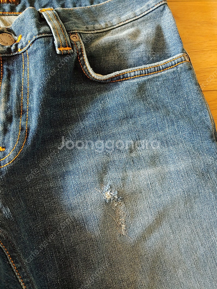 누디진. long John 롱존 이안레플리카 셀비지데님--8