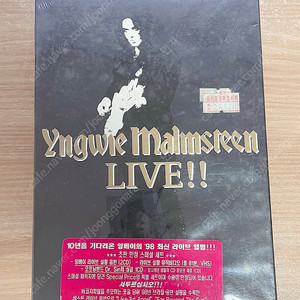 잉베이 맘스틴 Yngwie Malmsteen Live!! BOX SET /초판 한정 2 CD + VHS + DR.SIN SINGLE CD BOX SET (미개봉)