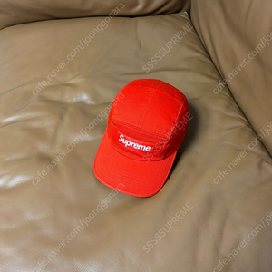 Supreme 슈프림 캠프캡 모자 (Washed Orange)