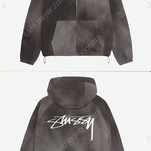 스투시 비치쉘 화이트,블랙 바람막이 stussy