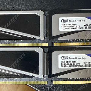 team group ddr4 4g 2666 X2 방열판 램판매합니다.