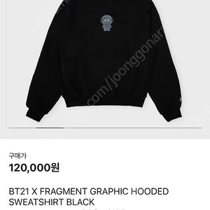 FRAGMENT X BT21 그래픽 후디 CHIMMY