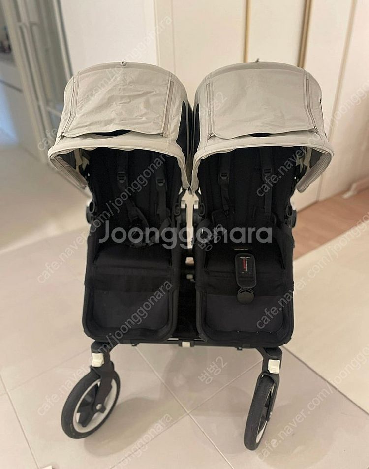 부가부 동키2 트윈 블랙샤시 올블랙 쌍둥이유모차 구성 ...--0