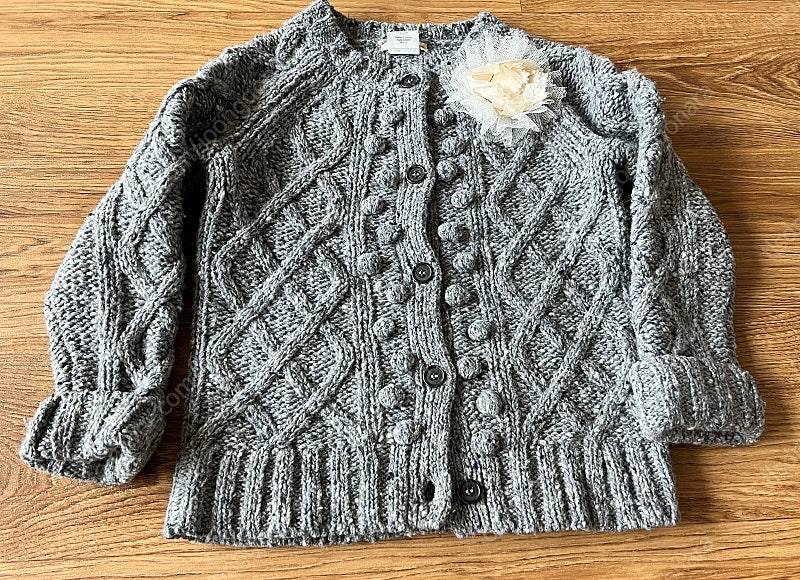 크루컷 코사지 가디건--0