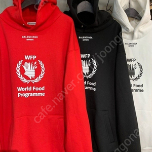 발렌시아가 WFP 후드티 블랙 m 판매합니다