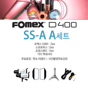 스튜디오 촬영조명세트 현대포맥스 D400 SS-A (무선동조기포함)