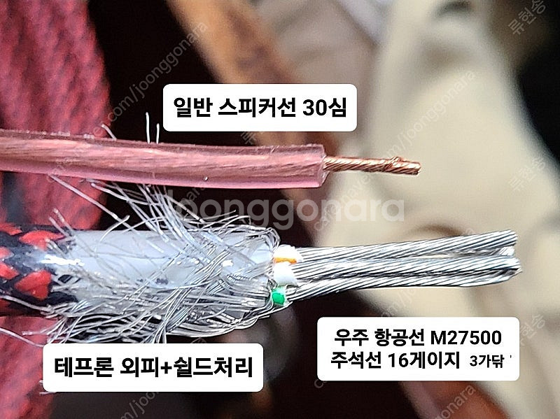 바이와이어링 스피커 케이블 (은도금+주석)--4