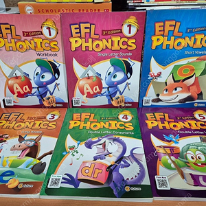 EFL PHONICS 팔아요~(전5권,워크북1권,전권 미사용,새책수준,택포34,000원)