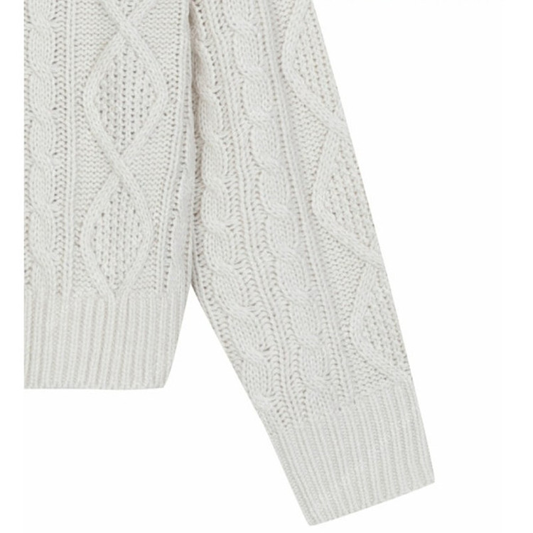 새상품 85) 탑텐 꽈배기 브이넥 니트 아이보리--4