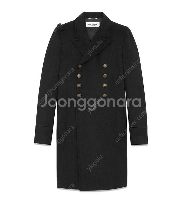 생로랑 매장 정품 더블 카반 오피서 롱 코트 하이엔드 ...--2