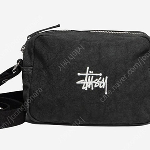 스투시 캔버스 사이드 파우치 워시드 블랙(Stussy Canvas Side Pouch Washed Black)