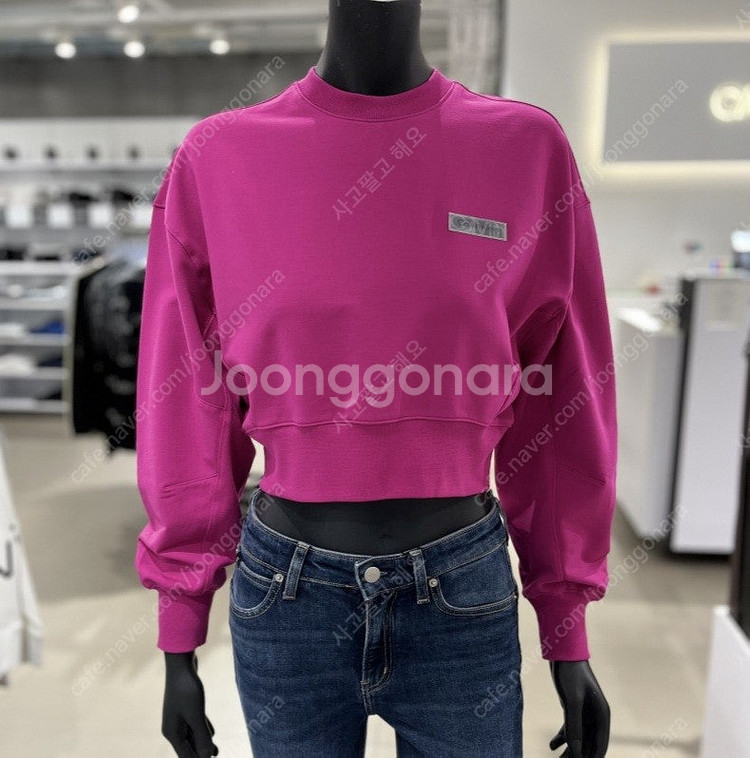 캘빈클라인진 크롭티셔츠--0