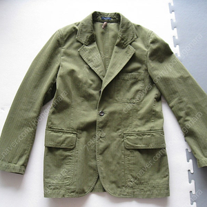 드레익스 / Made In Italy Sage Green Herringbone Cotton Games Blazer Mk. I / 36