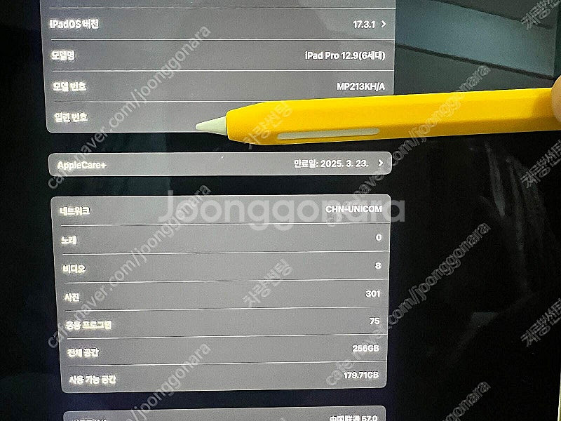 급처 아이패드 Pro6세대 M2 실버 셀룰러 256GB...--1