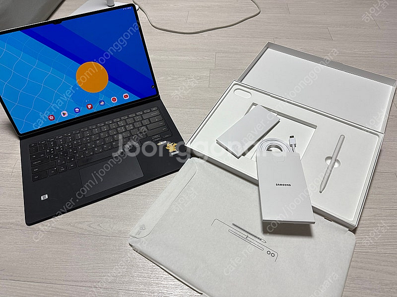 갤럭시탭S9 5g 256기가 베이지+키보드 판매--0