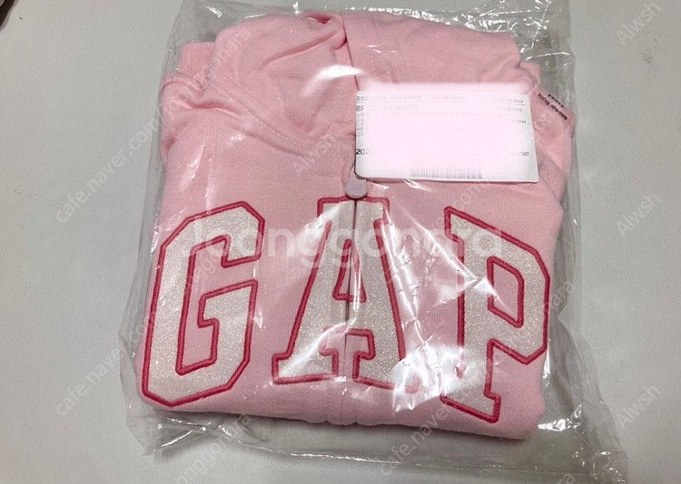 CAP 글리터 로고 패치 후드 집업 / 새상품--0