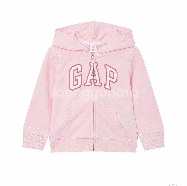 CAP 글리터 로고 패치 후드 집업 / 새상품--1