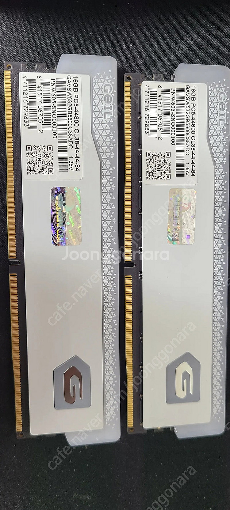 게일 ddr5 5600 cl38 16gx2 32g 화이트램 팝니다--0