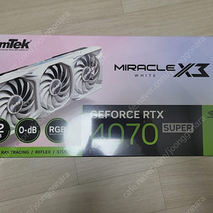 [미개봉]이엠텍 지포스 RTX 4070 SUPER MIRACLE X3 WHITE D6X 12GB