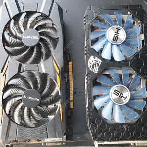 기가 gtx 1050ti 4g + his rx570 4g 그래픽 카드 팝니다