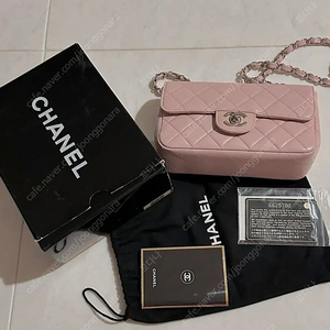 샤넬 클래식 빈티지 뉴미니 핑크 은장