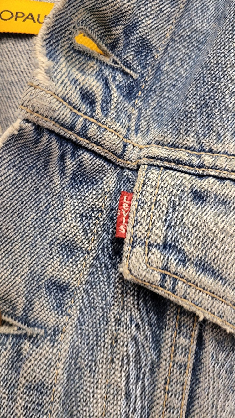 리바이스 가죽데님. 미샤퀼팅점퍼. 그린니트블루종--2