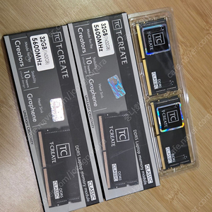 [국내정발]팀그룹 T-CREATE 그래핀 방열판 DDR5 노트북 램카드 64GB 세트 SO-DIMM 5600MHz SK하이닉스 다이