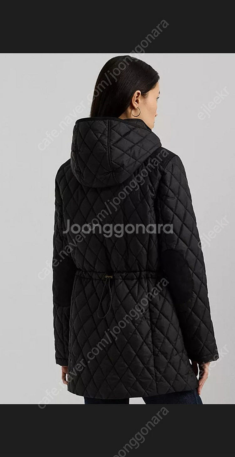 폴로 후디드 퀼팅자켓 블랙 ps 새제품--0