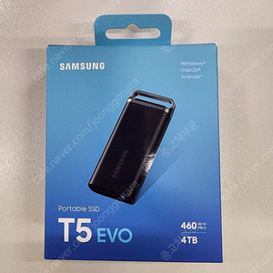 삼성전자 포터블 SSD T5 EVO 4TB 미개봉품 29만원에 판매합니다.