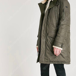 폴로 야상 파카 Polo ralph lauren shearling trim down parka olive m