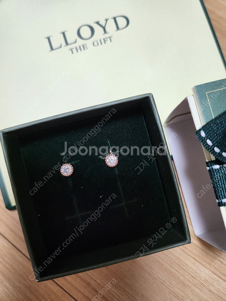 로이드 14K 로렛 라운드스톤 4mm 귀걸이 LPFL1...--1