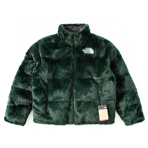 좌쓰 Supreme x The North Face Faux Fur Nuptse Jacket 슈프림 x 노스페이스 포우 퍼 눕시 자켓 블랙 그린