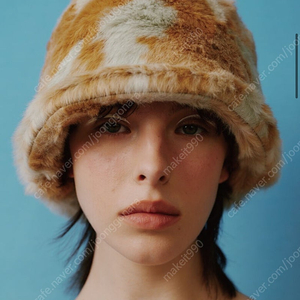 포에지담 버킷햇 Fur meatel hat in aqua mix